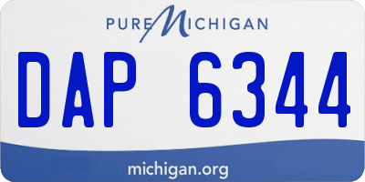 MI license plate DAP6344