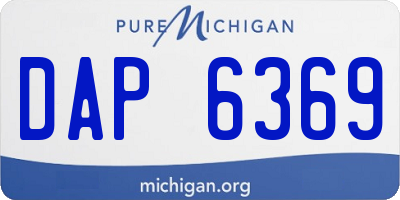 MI license plate DAP6369