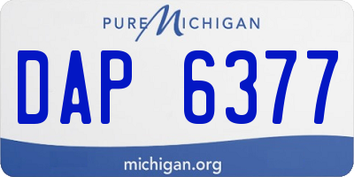 MI license plate DAP6377