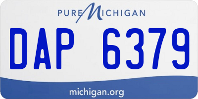 MI license plate DAP6379