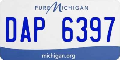 MI license plate DAP6397