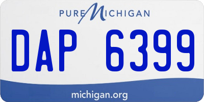 MI license plate DAP6399