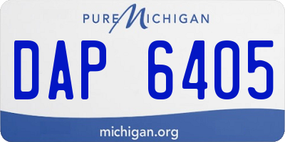 MI license plate DAP6405