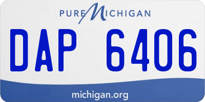 MI license plate DAP6406