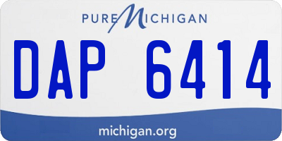 MI license plate DAP6414