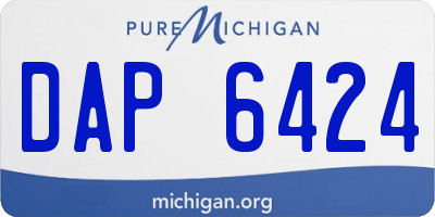 MI license plate DAP6424