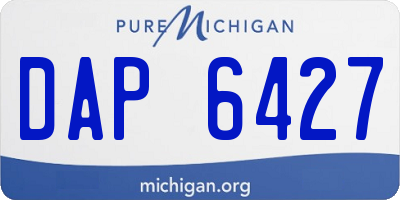 MI license plate DAP6427