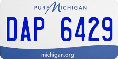 MI license plate DAP6429