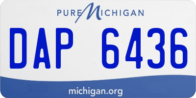 MI license plate DAP6436