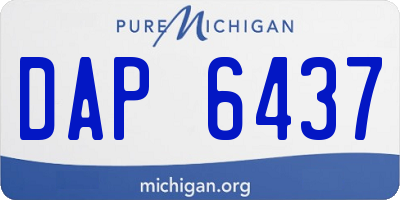 MI license plate DAP6437