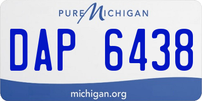 MI license plate DAP6438