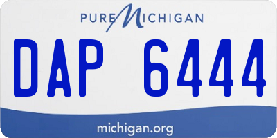MI license plate DAP6444