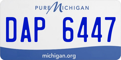 MI license plate DAP6447