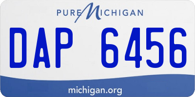 MI license plate DAP6456