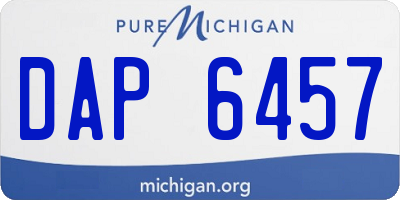 MI license plate DAP6457