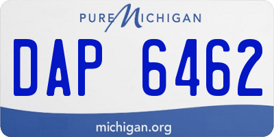 MI license plate DAP6462