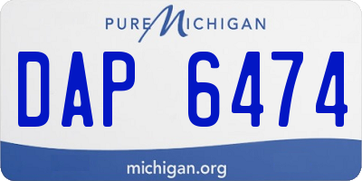 MI license plate DAP6474