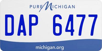 MI license plate DAP6477