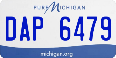 MI license plate DAP6479