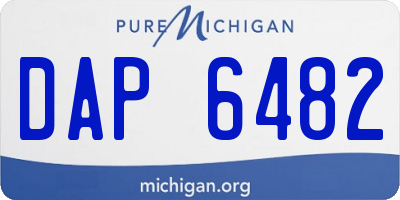 MI license plate DAP6482