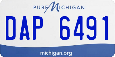 MI license plate DAP6491