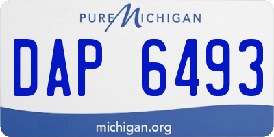 MI license plate DAP6493