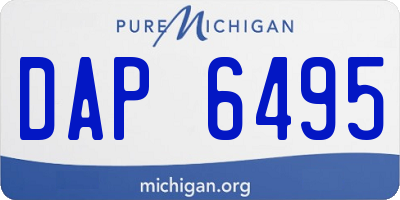 MI license plate DAP6495