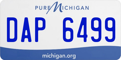 MI license plate DAP6499