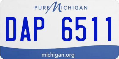 MI license plate DAP6511