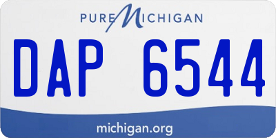 MI license plate DAP6544