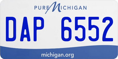 MI license plate DAP6552