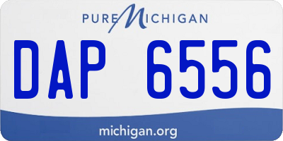 MI license plate DAP6556