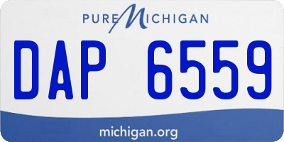 MI license plate DAP6559