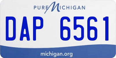 MI license plate DAP6561