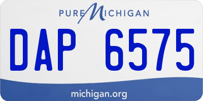 MI license plate DAP6575