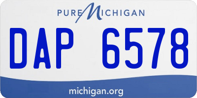 MI license plate DAP6578
