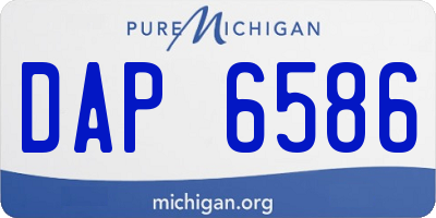 MI license plate DAP6586