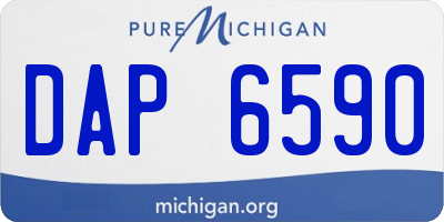 MI license plate DAP6590