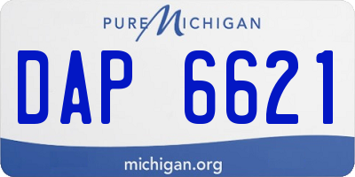 MI license plate DAP6621