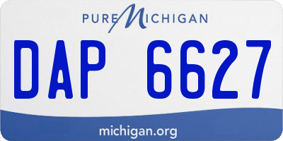 MI license plate DAP6627