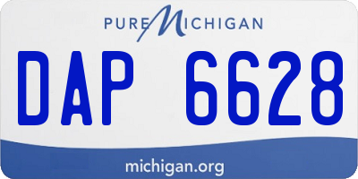 MI license plate DAP6628