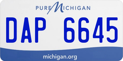 MI license plate DAP6645