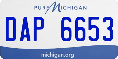 MI license plate DAP6653