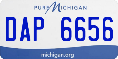 MI license plate DAP6656
