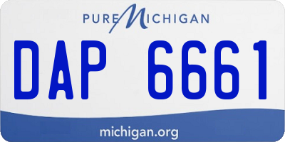 MI license plate DAP6661