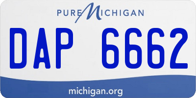 MI license plate DAP6662
