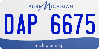 MI license plate DAP6675