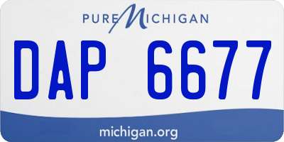 MI license plate DAP6677