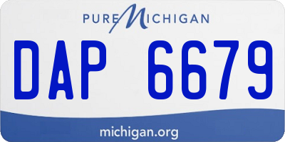 MI license plate DAP6679