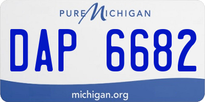 MI license plate DAP6682